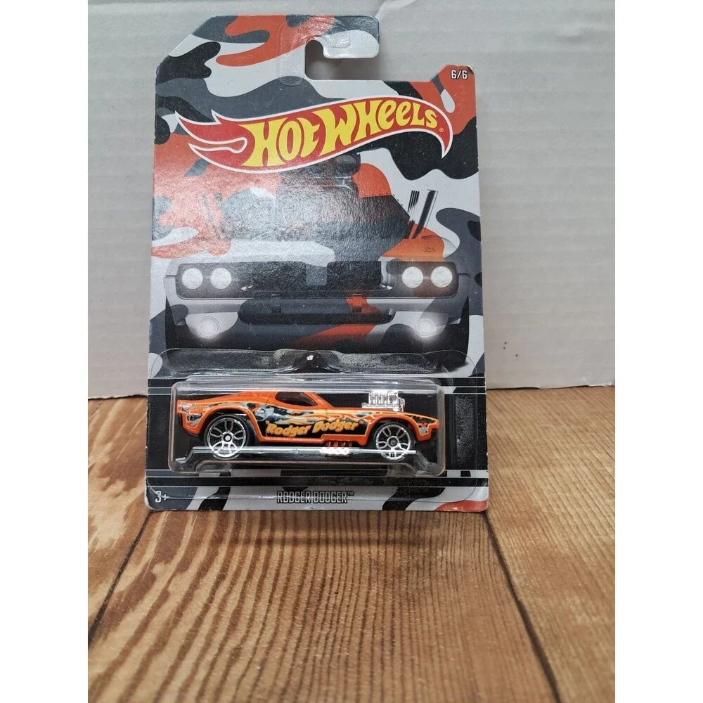 Hot Wheels Rodger Dodger 1970 Dodge Orange/Black Camo 1:64 Diecast Unopened